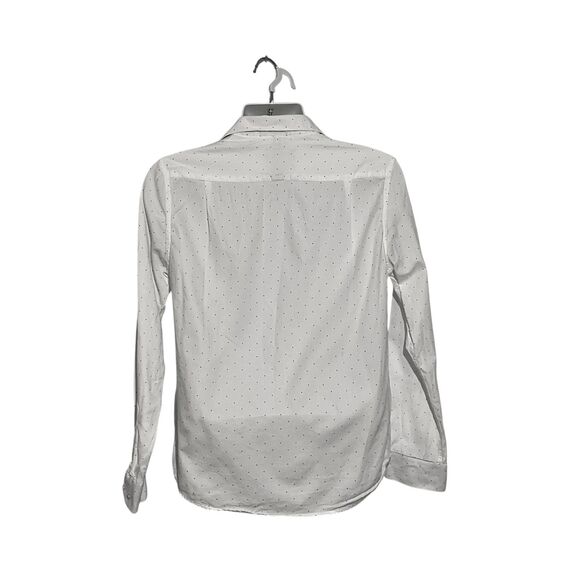 Denim & Flower White Polka Dot Button-Up Shirt M - Picture 4 of 9